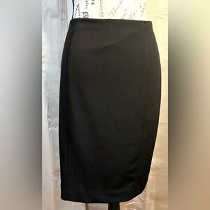 EUC WHBM Classic Black Pencil Skirt - Stretch Ponte Material (Size 2)